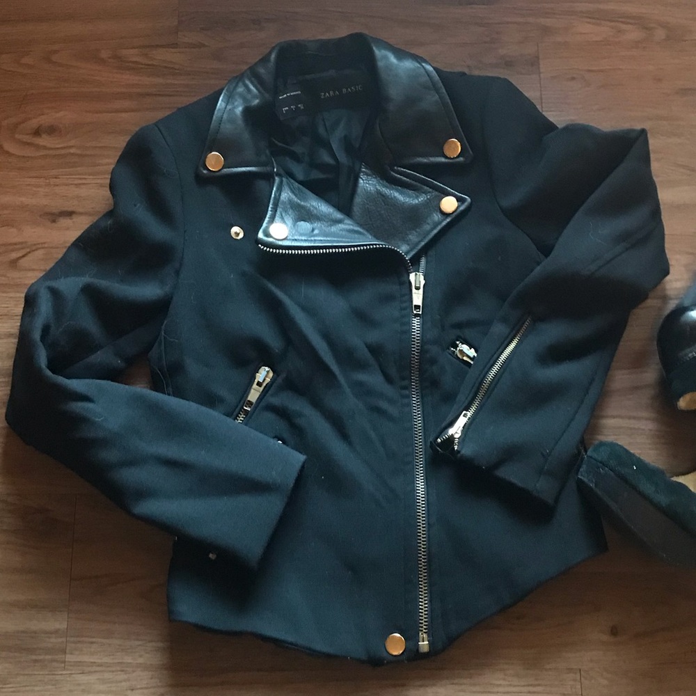 Zara Leather Biker Jacket